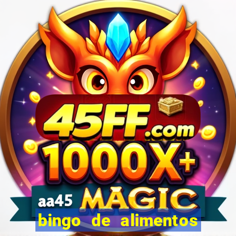 bingo de alimentos saludables para imprimir